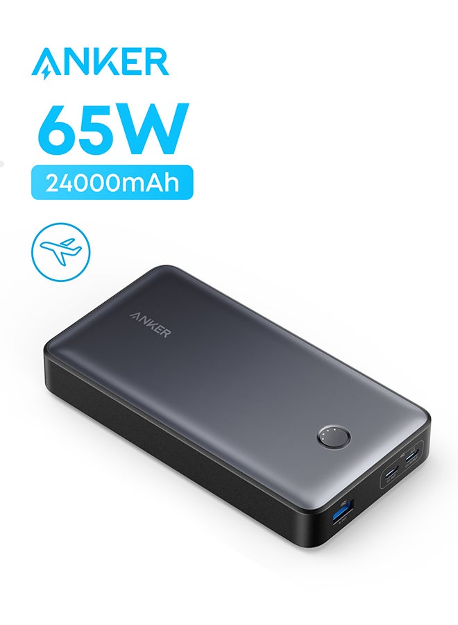 Power Bank, 24,000mAh 65W Portable Charger, 537 Power Bank (PowerCore 24K for Laptop), for Dell XPS, Microsoft Surface, iPad Pro, iPhone 16/15 Series, Macbook, Apple Watch Series 5, and More